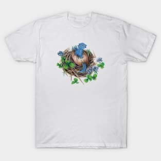 Adorable Blue Baby Dragon Hatchling T-Shirt